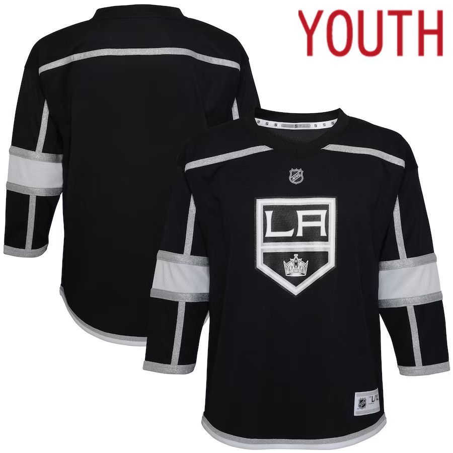 Youth Los Angeles Kings Black Home Replica Blank NHL Jersey